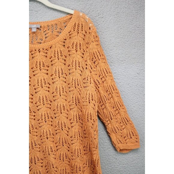J.Jill Open Knit Sweater-Size Medium-Beachy-Open Knit-Sheer - Picture 5 of 11